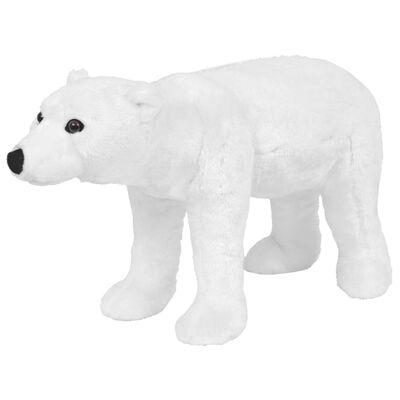 vidaXL Stojící plyšová hračka lední medvěd bílý XXL
