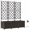 vidaXL Zahradn&iacute; pěstebn&iacute;k 3 ks Hněd&aacute; 120 x 40 x 142 cm PP