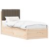 vidaXL R&aacute;m postele s čalouněn&yacute;m čelem s čelo Taupe 75 x 190 cm