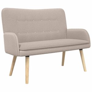 vidaXL Sofa pro dvě osoby Světle &scaron;ed&aacute; 115 x 61 x 87 cm Boucl&eacute;