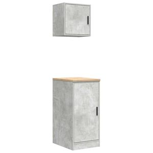 vidaXL Gar&aacute;žov&eacute; skř&iacute;ně 2 ks Beton Grey kompozitn&iacute; dřevo