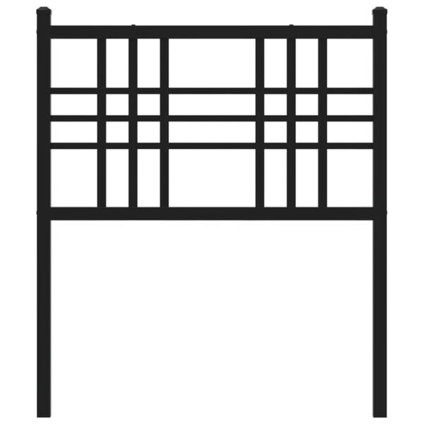 vidaXL Kovov&eacute; čelo postele čern&eacute; 75 cm