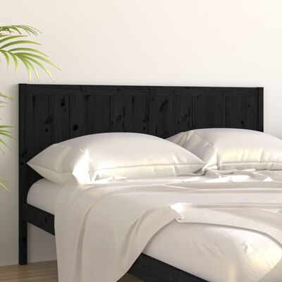 vidaXL Čelo postele černé 205,5 x 4 x 100 cm masivní borovice