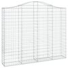 vidaXL Klenut&yacute; gabionov&yacute; ko&scaron; 200 x 30 x 160/180 cm pozinkovan&eacute; železo
