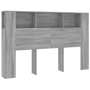 vidaXL Čelo postele s &uacute;ložn&yacute;m prostorem &scaron;ed&eacute; sonoma 160x18,5x104,5 cm