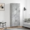 vidaXL Skř&iacute;ň highboard betonově &scaron;ed&aacute; 69,5x34x180 cm kompozitn&iacute; dřevo
