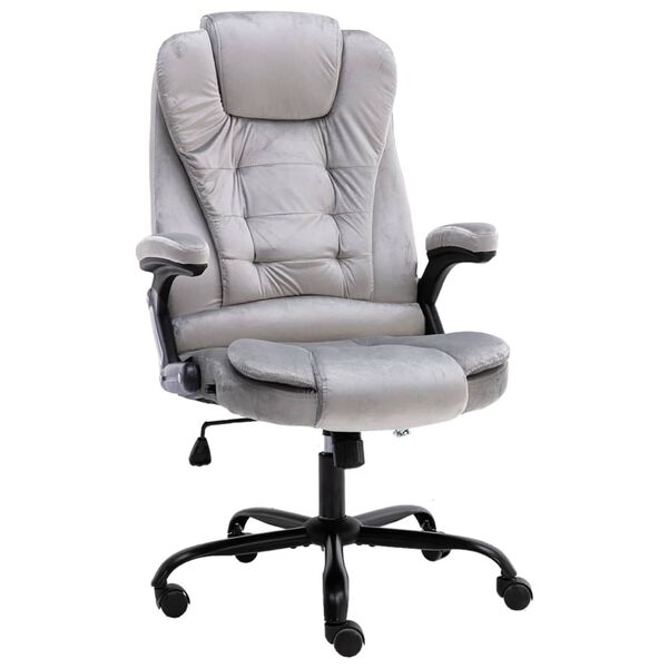 vidaXL Kancel&aacute;řsk&aacute; židle světle &scaron;ed&aacute; samet