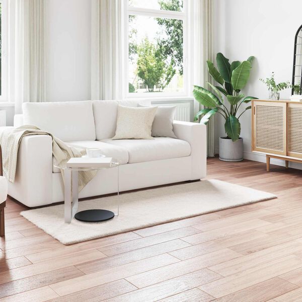 vidaXL Koberec z uměl&eacute; kr&aacute;lič&iacute; kože&scaron;iny Olite Kr&eacute;mov&aacute; 80 x 200 cm