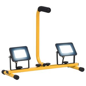 vidaXL LED reflektor s rukojet&iacute; 2 x 20 W studen&eacute; b&iacute;l&eacute; světlo