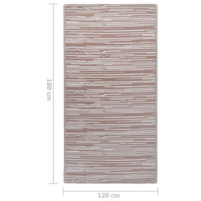 vidaXL Venkovní koberec hnědý 120 x 180 cm PP