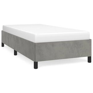 vidaXL R&aacute;m postele bez matrace světle &scaron;ed&yacute; 90 x 200 cm samet
