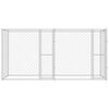 vidaXL Klec pro psa Stříbrná 400 x 200 x 200 cm Pozinkovaná ocel