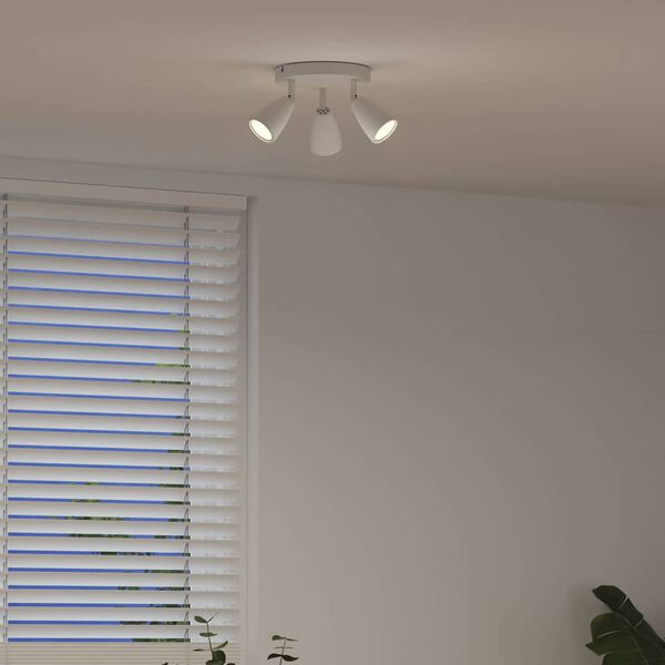 vidaXL Stropn&iacute; bodov&eacute; světlo s reflektory B&iacute;l&aacute; 19 x 19 x 14,5 cm kov