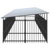 vidaXL Venkovn&iacute; ps&iacute; kotec se střechou ocel 16,89 m&sup2;