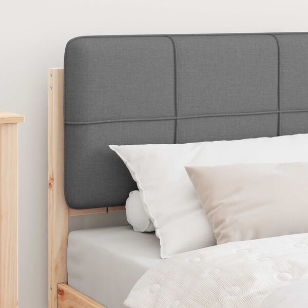 vidaXL R&aacute;m postele s čalouněn&yacute;m čelem s čelo Světle &scaron;ed&aacute; 80 x 200 cm