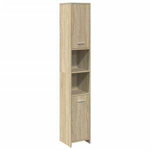 vidaXL Koupelnov&aacute; skř&iacute;ňka dub sonoma 30 x 30 x 183,5 cm dřevotř&iacute;ska
