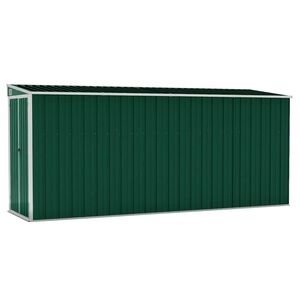 vidaXL Zahradn&iacute; kůlna zelen&aacute; 118 x 382 x 178 cm pozinkovan&aacute; ocel