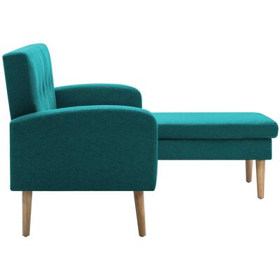 vidaXL Rohová sedačka s textilním čalouněním 186 x 136 x 79 cm zelená