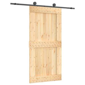 vidaXL Posuvn&eacute; dveře 100 x 210 cm Masivn&iacute; borov&eacute; dřevo (neupraven&eacute;)