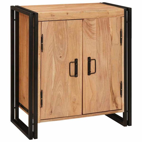 vidaXL Nočn&iacute; skř&iacute;ňka Hněd&aacute; 66 x 35 x 76 cm masivn&iacute; ak&aacute;ciov&eacute; dřevo