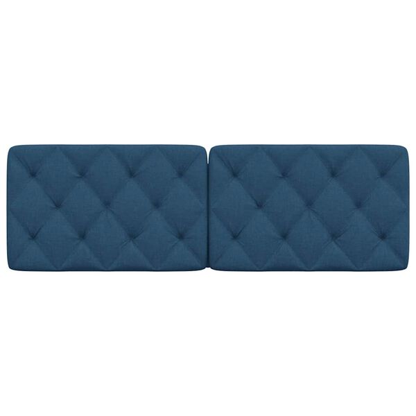 vidaXL Pol&scaron;t&aacute;ř na čelo postele modr&yacute; 160 cm textil