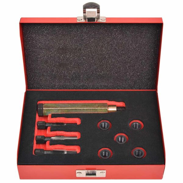 vidaXL sada na opravu z&aacute;vitů žhav&iacute;c&iacute;ch sv&iacute;ček, 9 kusů M9 x 1,00 mm