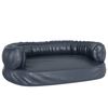 vidaXL Ergonomick&yacute; molitanov&yacute; pel&iacute;&scaron;ek pro psy modr&yacute; 75x53cm uměl&aacute; kůže