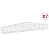 vidaXL Klenut&eacute; gabionov&eacute; ko&scaron;e 7 ks 400x50x40/60 cm pozinkovan&eacute; železo