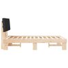 vidaXL R&aacute;m postele s čalouněn&yacute;m čelem s čelo Čern&aacute; 120 x 200 cm