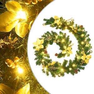 vidaXL V&aacute;nočn&iacute; girlanda s LED diodami zelen&aacute; 2,7 m PVC