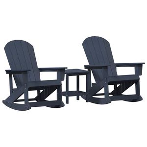 vidaXL Zahradn&iacute; lounge set 3 ks N&aacute;mořnick&aacute; modr&aacute; HDPE