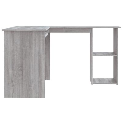 vidaXL Rohový psací stůl šedý sonoma 120x140x75 cm kompozitní dřevo