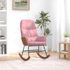 vidaXL Houpac&iacute; křeslo růžov&eacute; samet