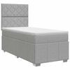 vidaXL Postel boxspring s matrac&iacute; Světle &scaron;ed&aacute; 100 x 200 cm Textil