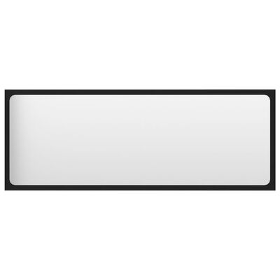 vidaXL Koupelnové zrcadlo černé 100 x 1,5 x 37 cm dřevotříska