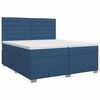 vidaXL Postel boxspring s matrac&iacute; s čelo Modr&aacute; 200 x 200 cm Textil