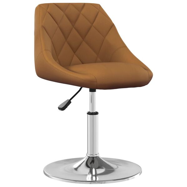 vidaXL Otočn&eacute; j&iacute;deln&iacute; židle 6 ks hněd&eacute; samet