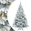 vidaXL Uměl&yacute; v&aacute;nočn&iacute; stromeček s 300 LED diodami B&iacute;l&aacute; 180 cm PE a PVC