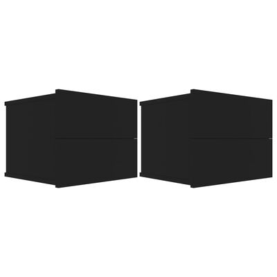 vidaXL Noční stolky 2 ks černé 40 x 30 x 30 cm dřevotříska