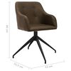 vidaXL Otočn&eacute; j&iacute;deln&iacute; židle 6 ks tmavě hněd&eacute; textil