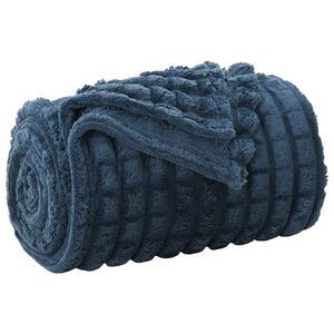 vidaXL Plažov&aacute; deka N&aacute;mořnick&aacute; modr&aacute; 200 x 150 cm 0.75 kg Fleece