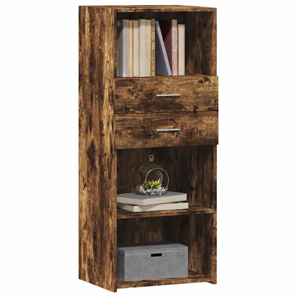 vidaXL Skř&iacute;ň highboard kouřov&yacute; dub 50 x 42,5 x 124 cm kompozitn&iacute; dřevo