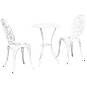 vidaXL Zahradn&iacute; bistro set 3 pcs B&iacute;l&aacute; Hlin&iacute;k