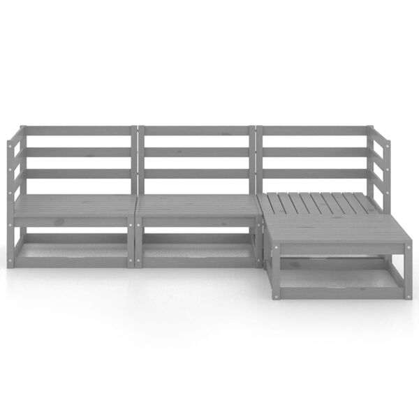 vidaXL 4d&iacute;ln&aacute; zahradn&iacute; sedac&iacute; souprava &scaron;ed&aacute; masivn&iacute; borovice