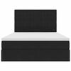 vidaXL Postel s &uacute;ložn&yacute;m prostorem a LED osvětlen&iacute;m Čern&aacute; 140 x 200 cm