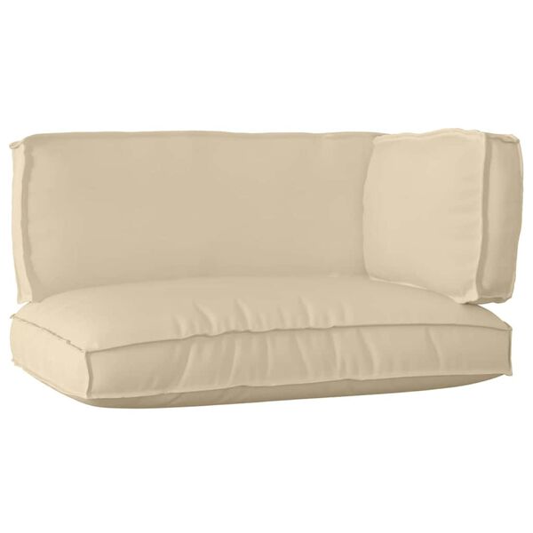 vidaXL Sada pol&scaron;t&aacute;řů na paletu 3 pcs B&eacute;žov&aacute; Oxford l&aacute;tka