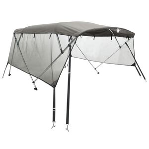 vidaXL Bimini stř&iacute;&scaron;ka se 4 oblouky a bočnicemi 243x(170&ndash;182)x137 cm