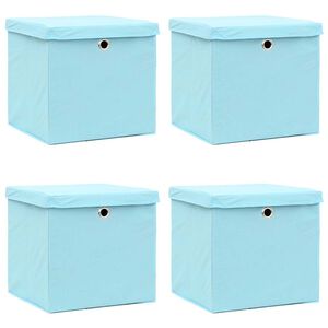 vidaXL &Uacute;ložn&eacute; boxy s v&iacute;ky 4 ks 28 x 28 x 28 cm bledě modr&eacute;