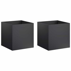 vidaXL Zahradn&iacute; pěstebn&iacute;k 2 ks Čern&aacute; 25 x 25 x 25 cm