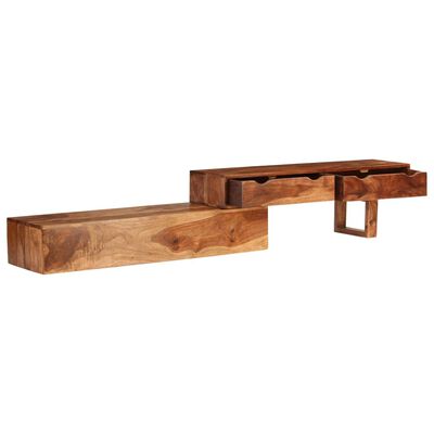 vidaXL TV stolek hnědý 200 x 30 x 35 cm masivní sheeshamové dřevo
